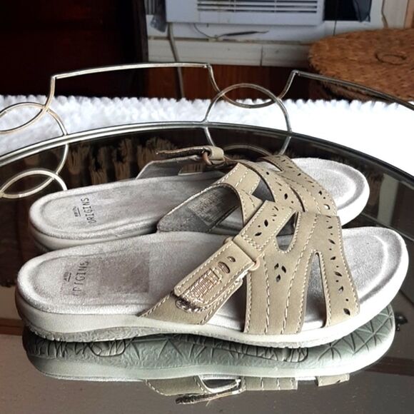 EARTH ORGINS Tan Slide Sandals sz 10 M‎ - Picture 3 of 7